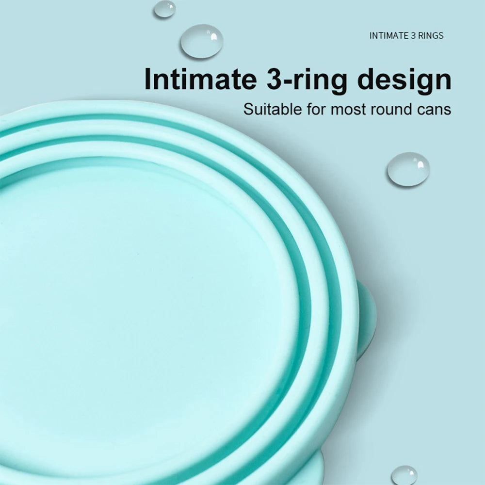 Cute Cat Paw Can Storage Cover Reusable Pet Food Cover Can Lid 2-in-1 Fresh-keeping Food Cover Spoon Tin Cans Food Accessories