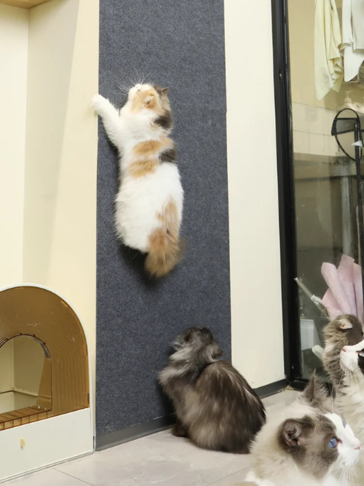 Cat Scratching Mat DIY Self-Adhesive Trimmable Carpet Cat Scratching Post Carpet for Anti-scratching Sofa Furniture Protection