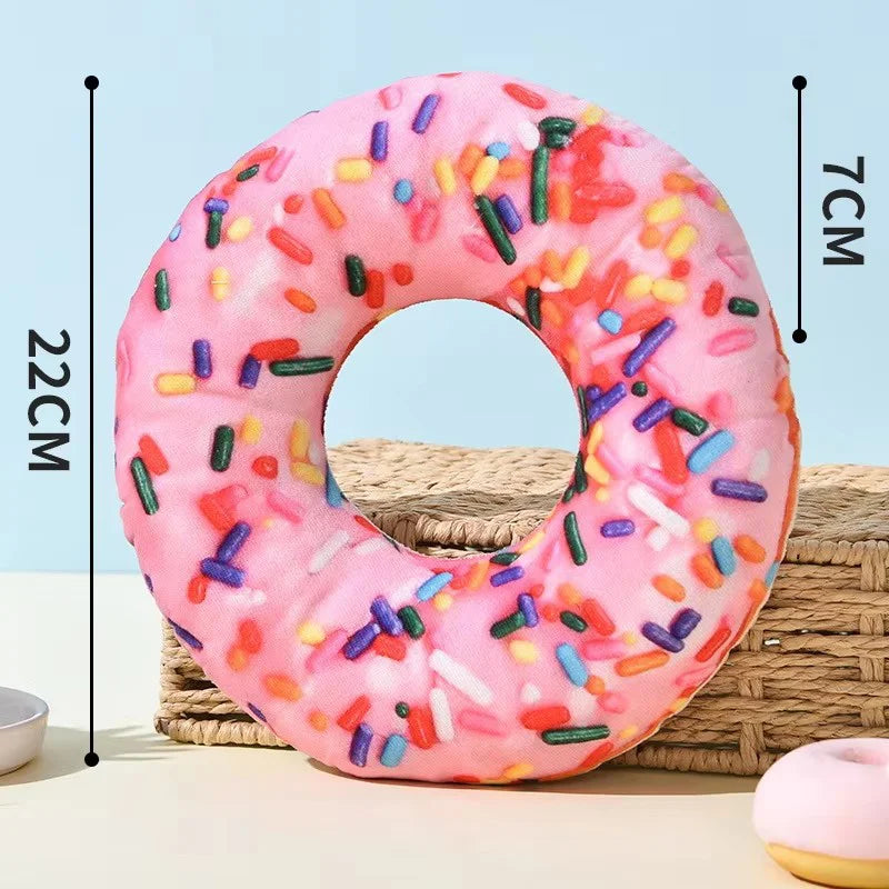 Durable Eco Friendly Plush Pizza Pet Toy With Squeak Sound Interactive Chew Toy For Puppy Kitten Teeth Train Dogs Cats Supplies