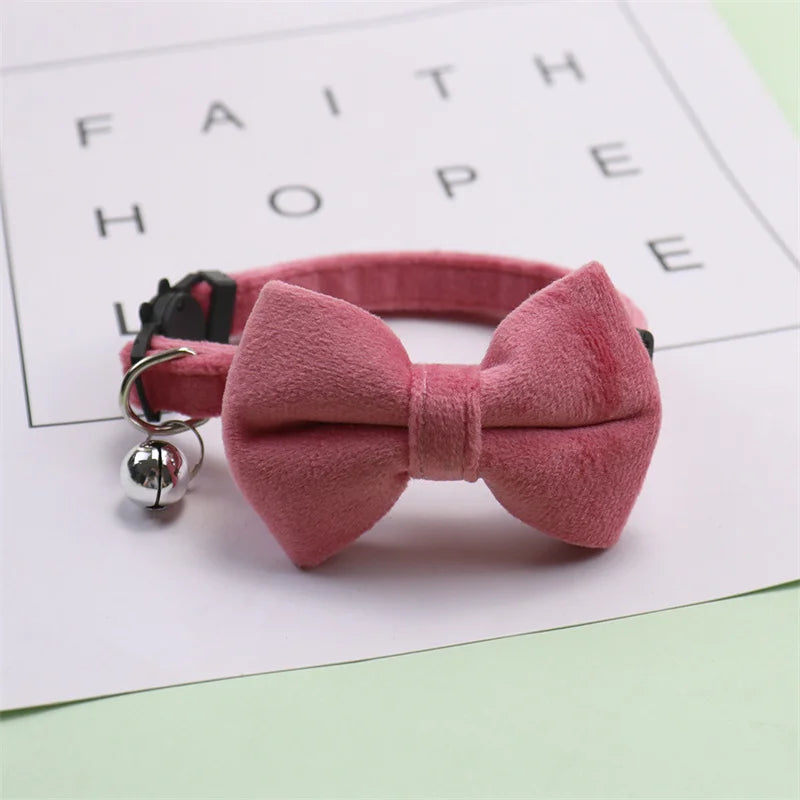 22types Pet Collars Pet Bow Bell Collars Cute Cat Collars Pet Supplies Multicolor Adjustable Pet Dressing Tool Pet Accessories