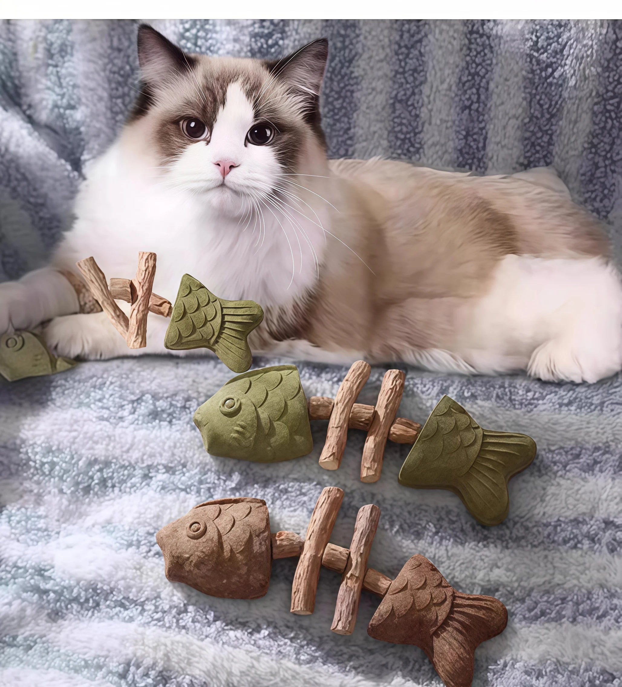 Catnip Balls Funny Fish Bone Cat Toys Lickable Snack Catnip Silvervine Kitten Chewing Cleaning Teeth Toy For Cats Pet Supplies