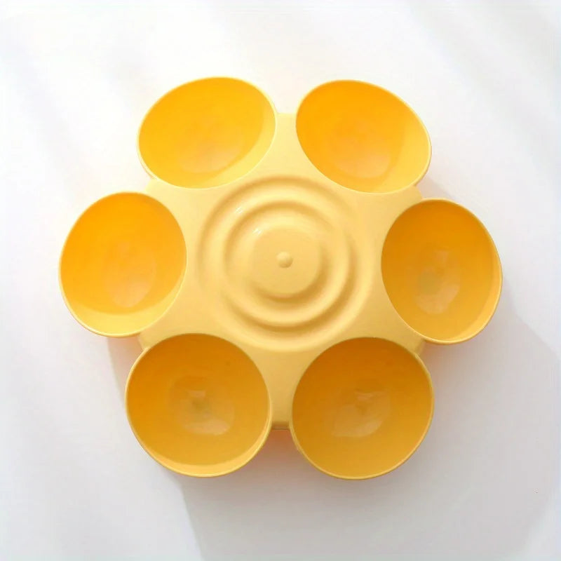 6-in-1 Pet Pet Pet Petal Shaped Cat Bowl, Multi Pet Edible, Multi Functional, Tilted Slow Feed Bowl for Food and Water