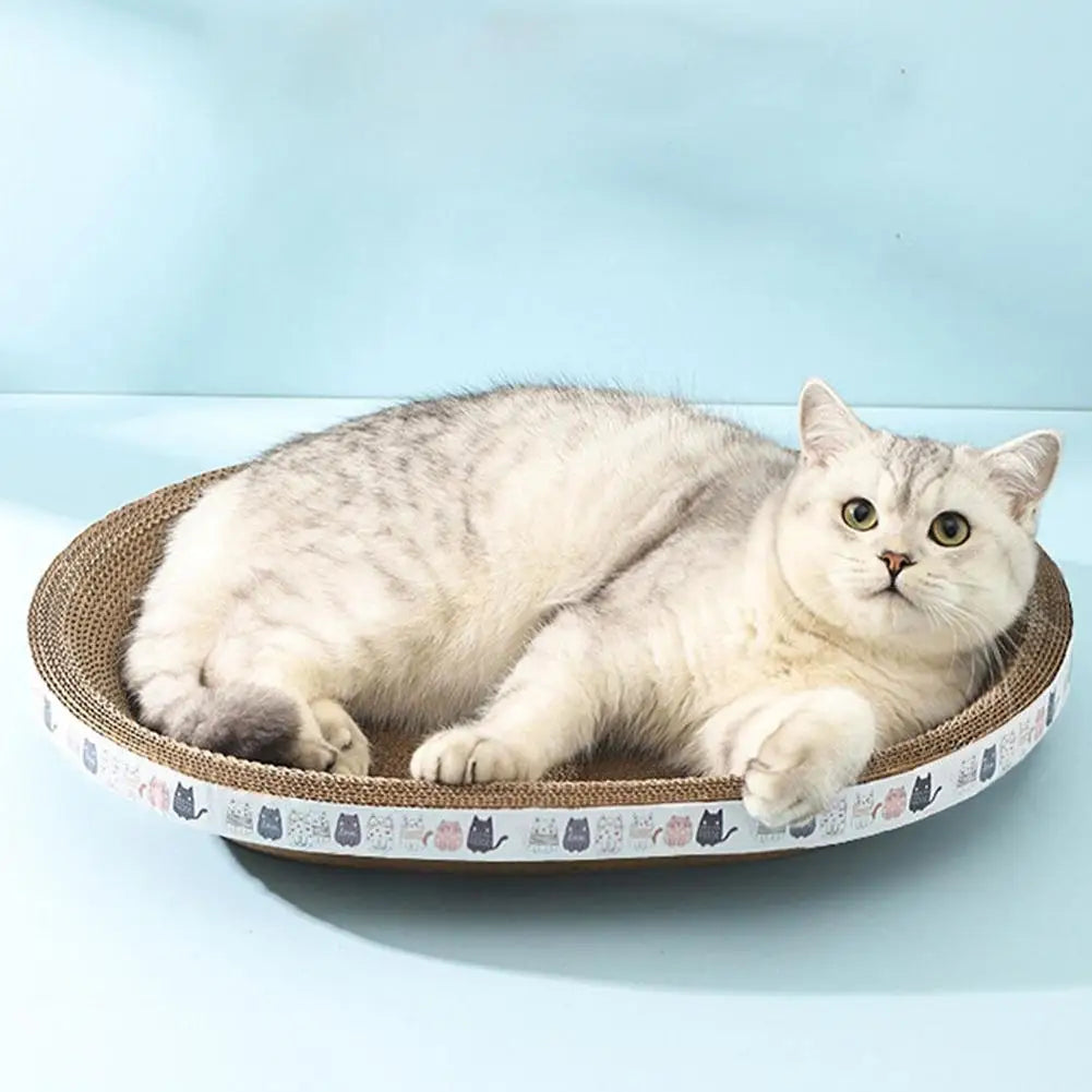 Cat Scratching Post Bed Cat Scratch Board Nest Cat Scrapers Round Oval Grinding Claw Toys For Small Cats Durable Bed Nest