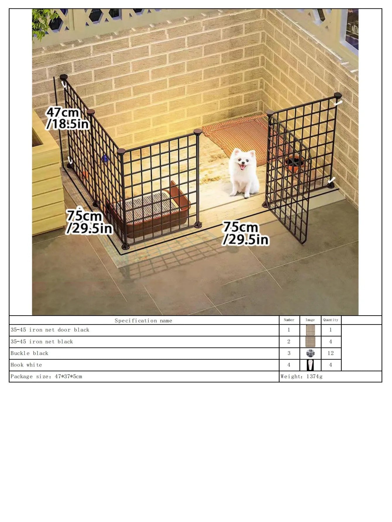 Dog Fence Type Home Indoor Pet Fence Teddy Bichon Corgi Chihuahua Small Size Dogs Gate Dog Cage