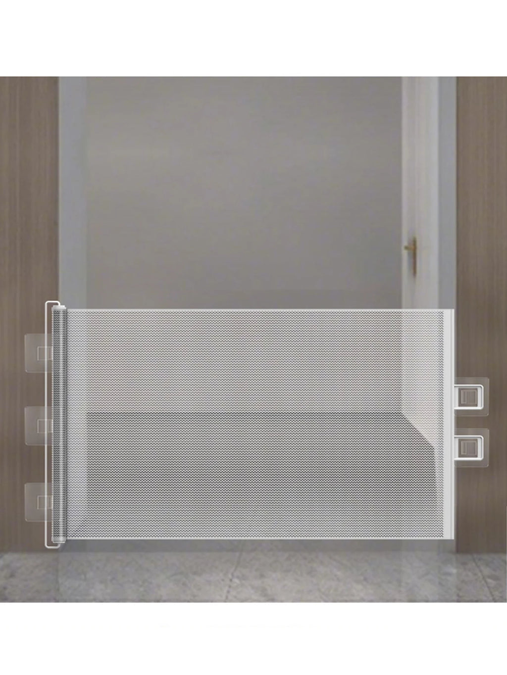 2025 Hot Retractable Pet Gate - Anti-Escape Reinforced Mesh, No-Drill Safety Barrier for Puppies/Kittens, Stairs/Hallway/Balcony