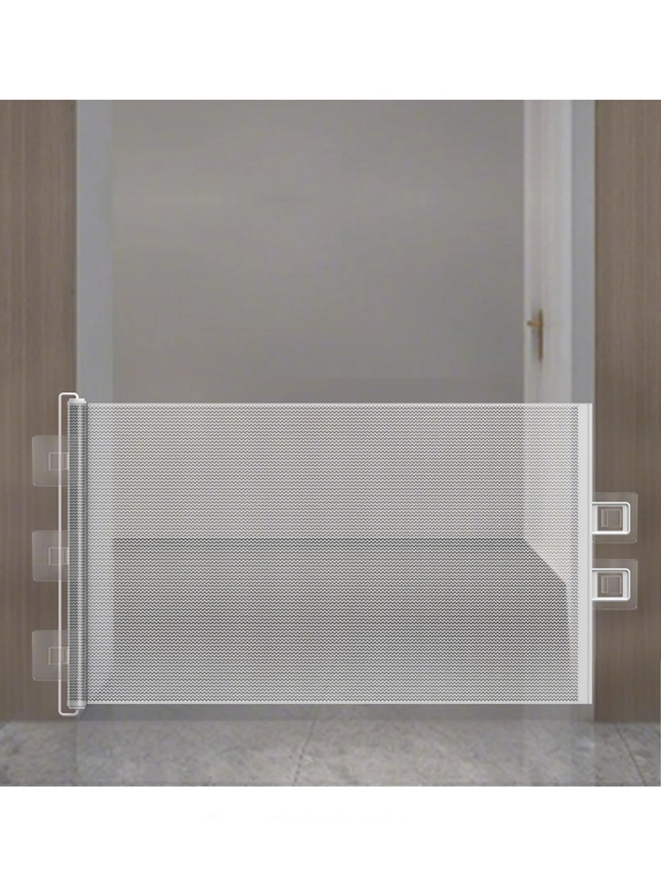 2025 Hot Retractable Pet Gate - Anti-Escape Reinforced Mesh, No-Drill Safety Barrier for Puppies/Kittens, Stairs/Hallway/Balcony