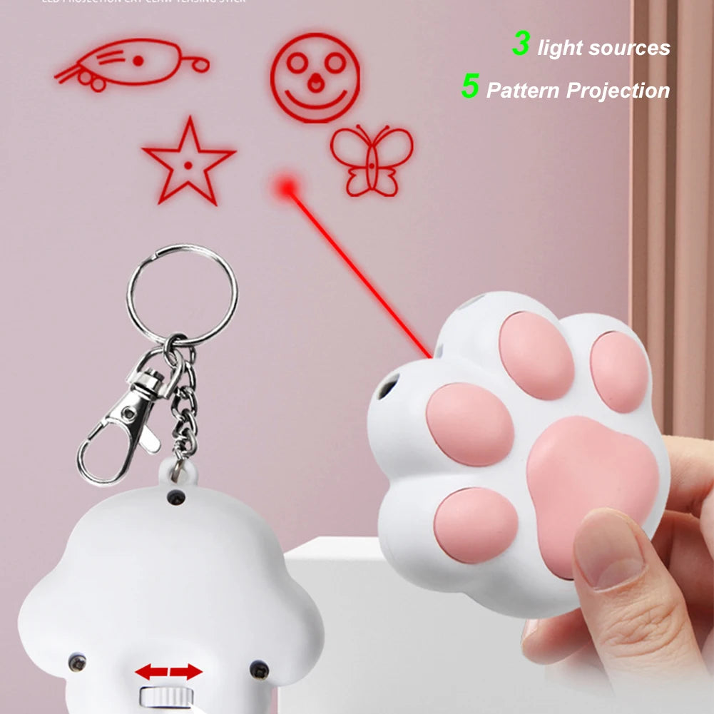 Cat Toys Laser Pointer with 5 Adjustable Patterns USB Rechargeable Training Chaser Interactive Cat Dogs Pets Laser Toy Laser Pen