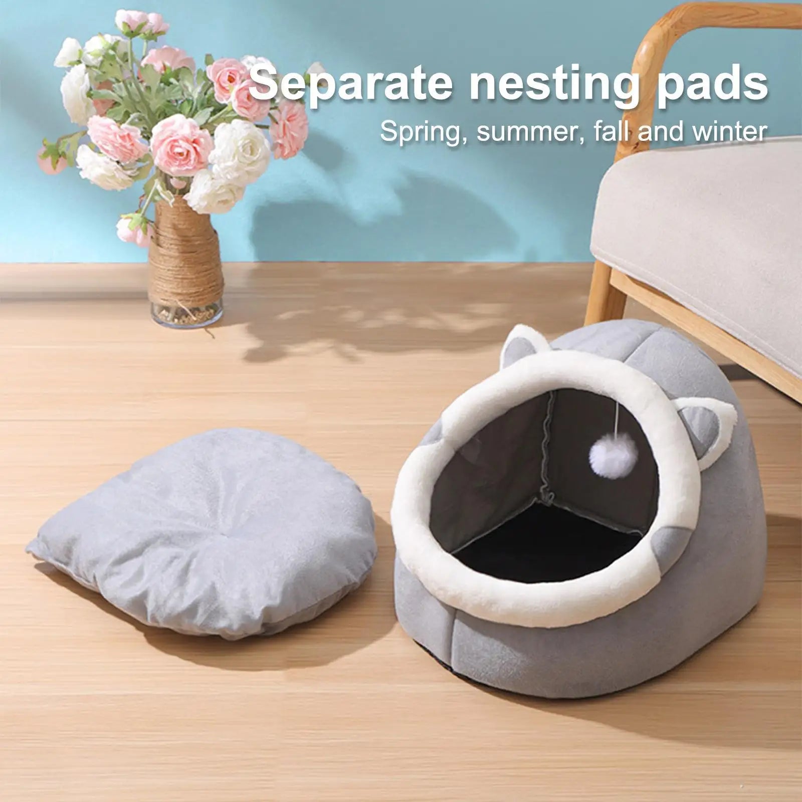Cat Bed Cartoon Pet Bed Pet Basket Cat House  Sofa Small Dog Lounger Cushion Kittens Cave Puppy Mat House Tent Bed