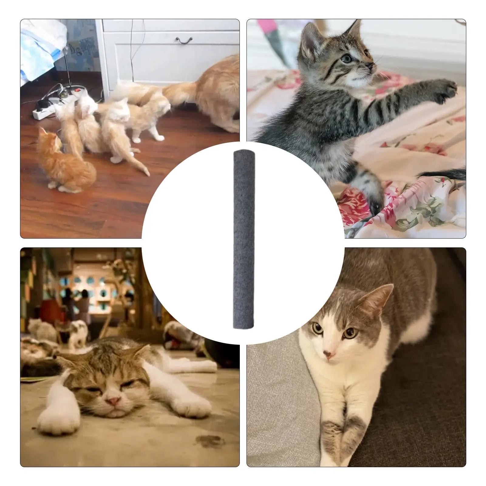 Cat Scratching Post Cat Scratching Stick Wall Mounted Portable Selfadhesive Kitten Toy Climbing Frame Wear Resistant Pet Supply