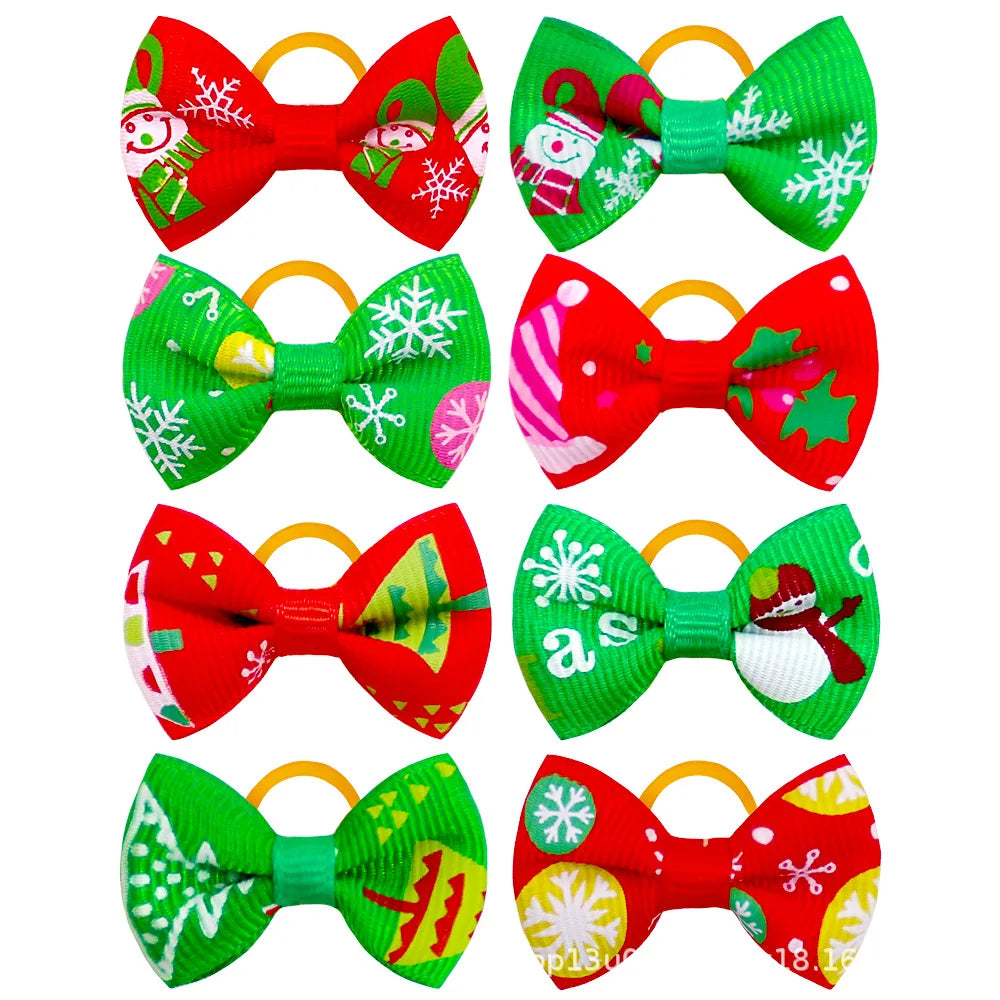 Fashion Mixcolor Pet Products Bowties Christmas Style Removable Pet Collar Accessories Dog Bows Pet Supplies Cat Dog Bowties