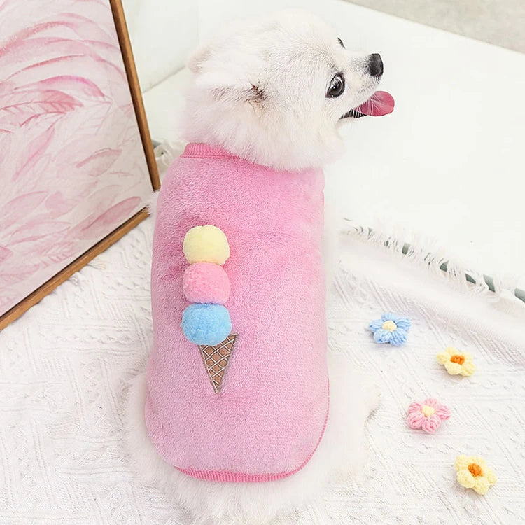 Cute Dog Clothes Winter For Small Medium Dogs Cat Soft Fleece Warm Dog Coat Jacket For Puppy Chihuahua Yorkies Pets Sweater Vest