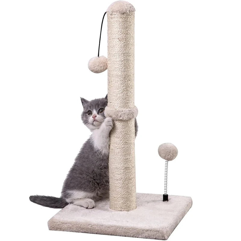 Cat Scratching Post Premium Basics Kitten Scratcher Sisal Scratch Posts with Hanging Ball