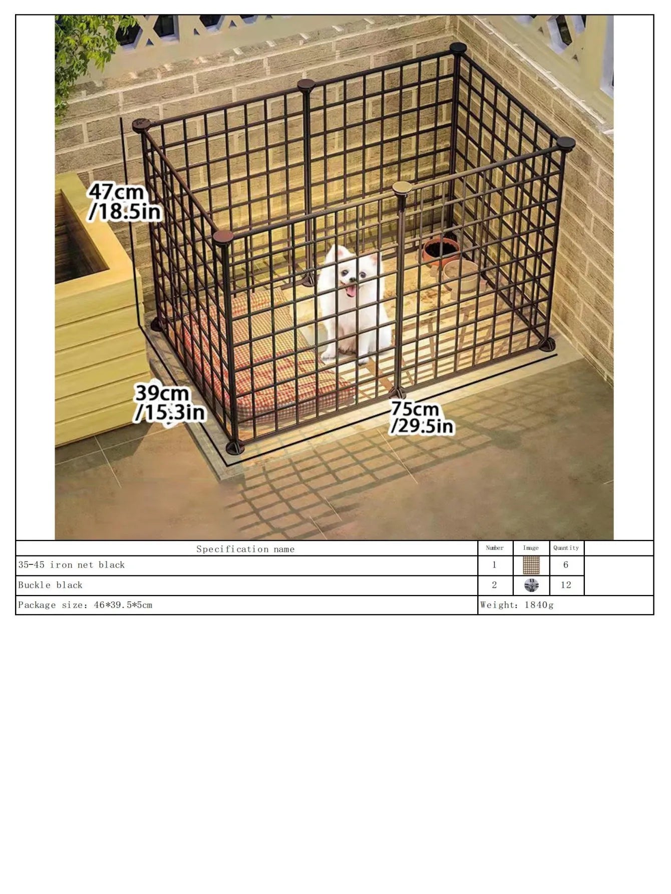 Dog Fence Type Home Indoor Pet Fence Teddy Bichon Corgi Chihuahua Small Size Dogs Gate Dog Cage
