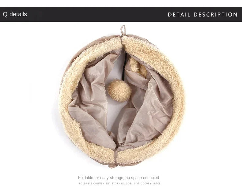 Pet Supplies Cat Tunnel Can Receive Folding Suede Cat Tunnel Cat Toy Drill Bucket. Pet Toys  Cats Toys  Pet Supplies