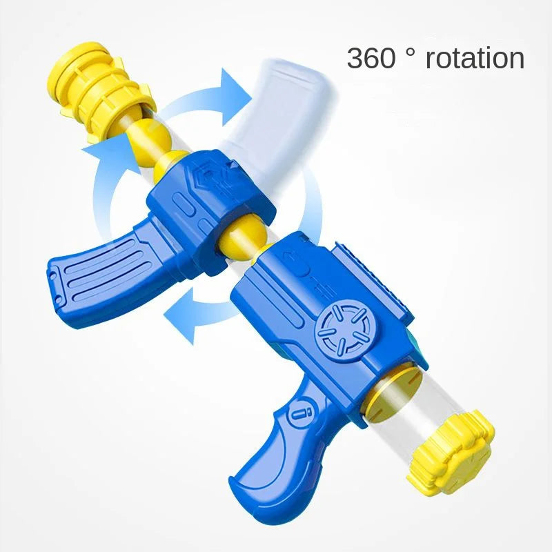 pet Toys Launch Training Interactive Shooter Gun Teaser Plush Ball Pet Creative Games Stretch Mini Pompoms Kittens Supplies