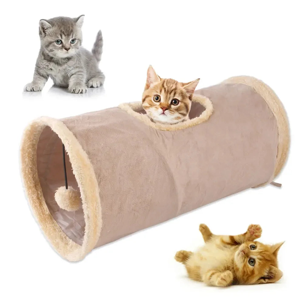 Pet Supplies Cat Tunnel Can Receive Folding Suede Cat Tunnel Cat Toy Drill Bucket. Pet Toys  Cats Toys  Pet Supplies