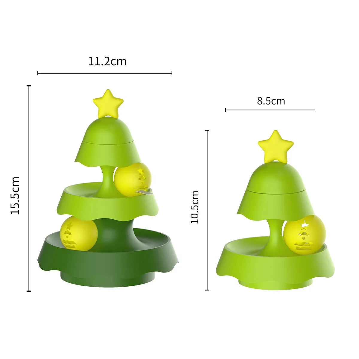 Cats Christmas Tree Mini Track Turntable Bell Glowing Ball Self Amusement Puzzle Pet Toy Interactive Durable Safe Non Toxic
