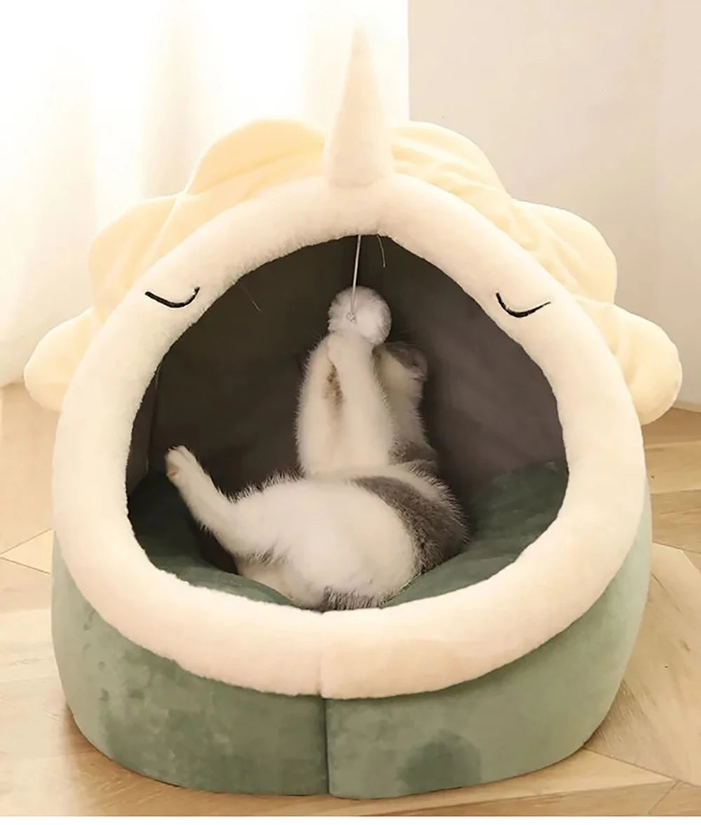 Deep Sleep Cat Bed Warm Pet Basket Cozy Cat House Kitten Lounger Cushion Cat Nesk Tent Very Soft Small Dog Mat Bag Cave Cats Bed