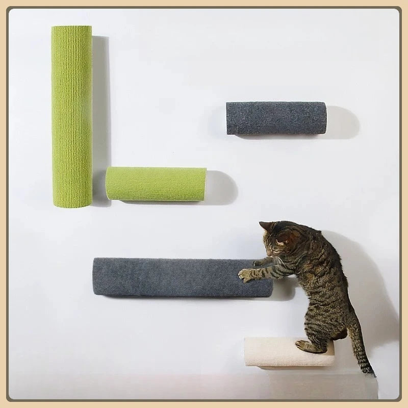 Cat Scratching Post Cat Scratching Stick Wall Mounted Portable Selfadhesive Kitten Toy Climbing Frame Wear Resistant Pet Supply