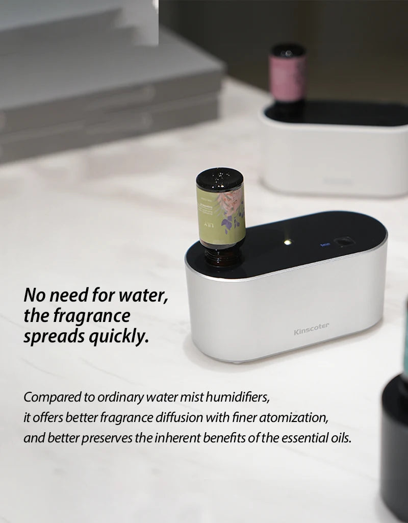 Electric Aromatherapy Diffuser Machines Waterless Aroma Diffusers Work with Essential Oils Bottles Emit Fragrances Perfect