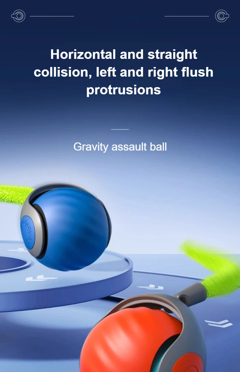 Cats Interactive Ball Toys, Automatic Rolling Ball with Faux Tail,USB Rechargeable SmartElectric Pet Toy for Teaser and Training