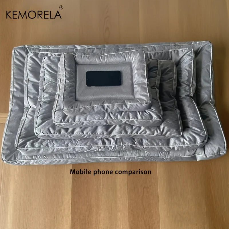 Extra Large Square Pet Bed Non-Slip Polyester Mat Cooling Design for Dogs & Cats Universal All-Season Use Multiple Color Options