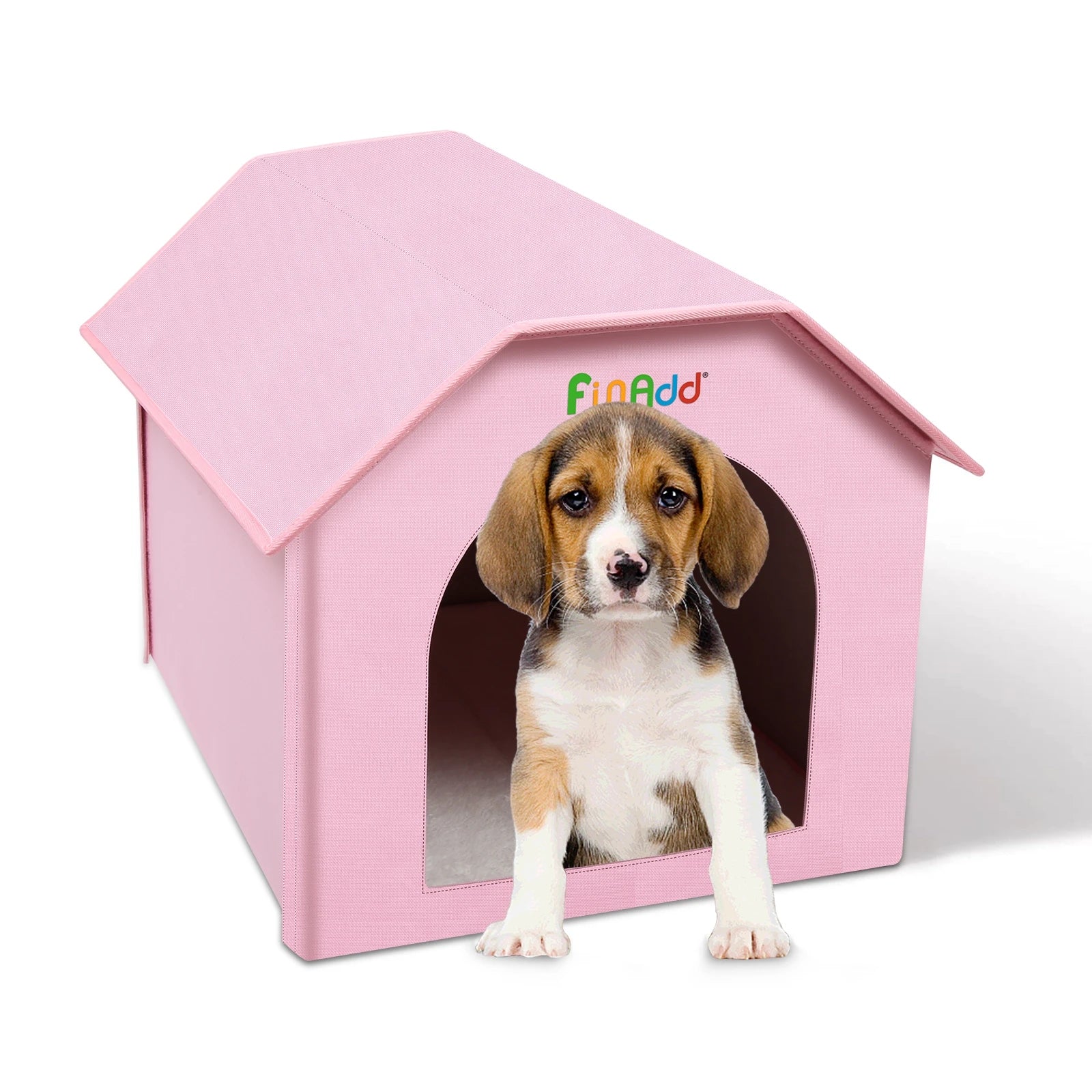 FUNADD Extra Large Folding Weatherproof Pet Houses with Removable Mat Pets Indoor And Outdoor Sleeping