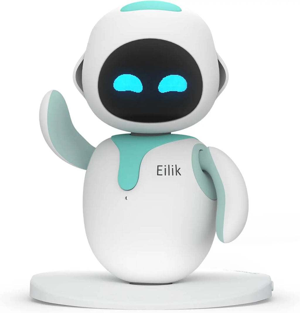 Eilik Pink Blue Silver DQ Touch Interactive Toys Cute Robot Pets with Abundant Emotions Idle Animations Mini Games Unique Gift