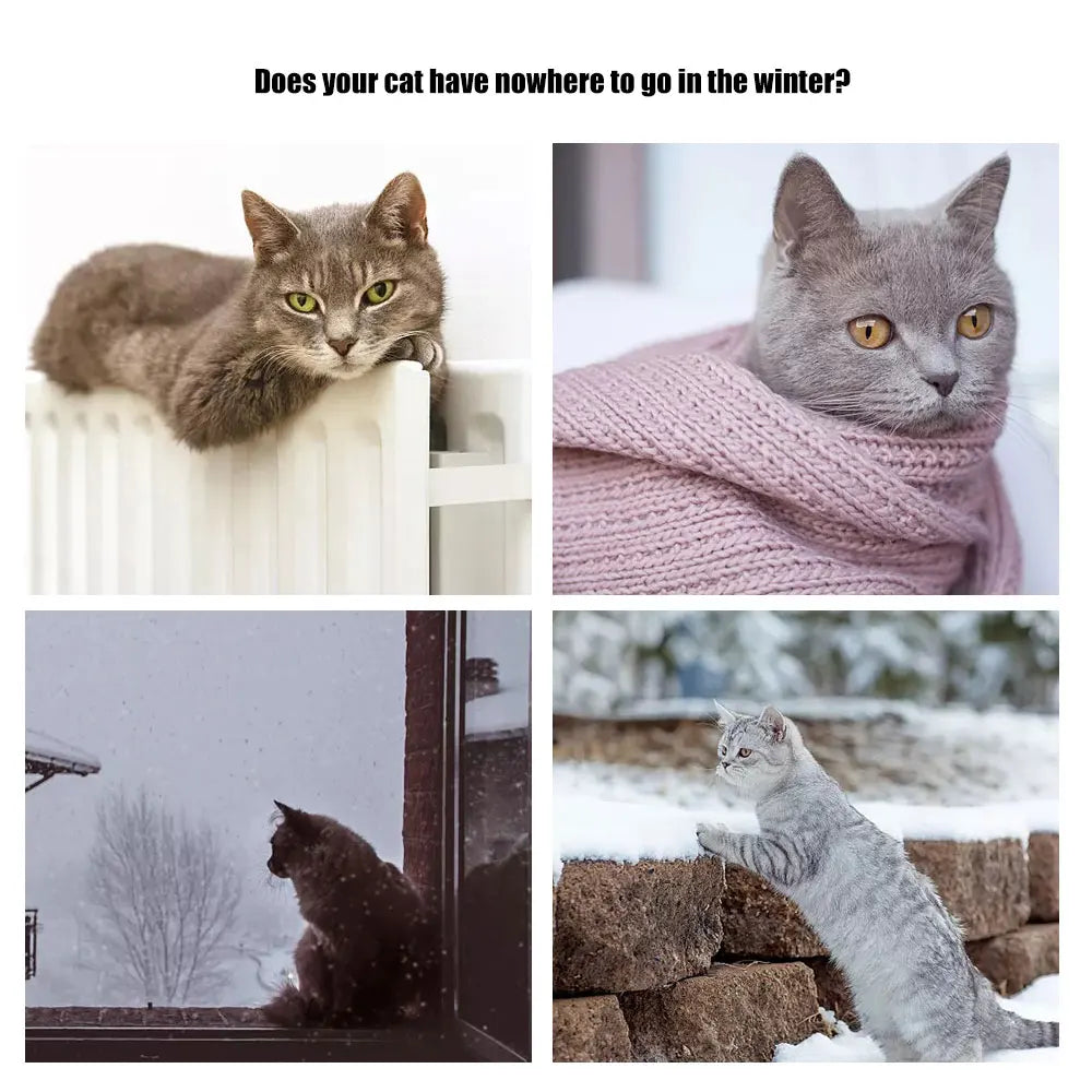 Hanging Cat Bed Plush Pet Radiator Bed with Metal Frame Warm Fleece Basket Foldable Cradle Hammock Cat Supplies for Small Pet