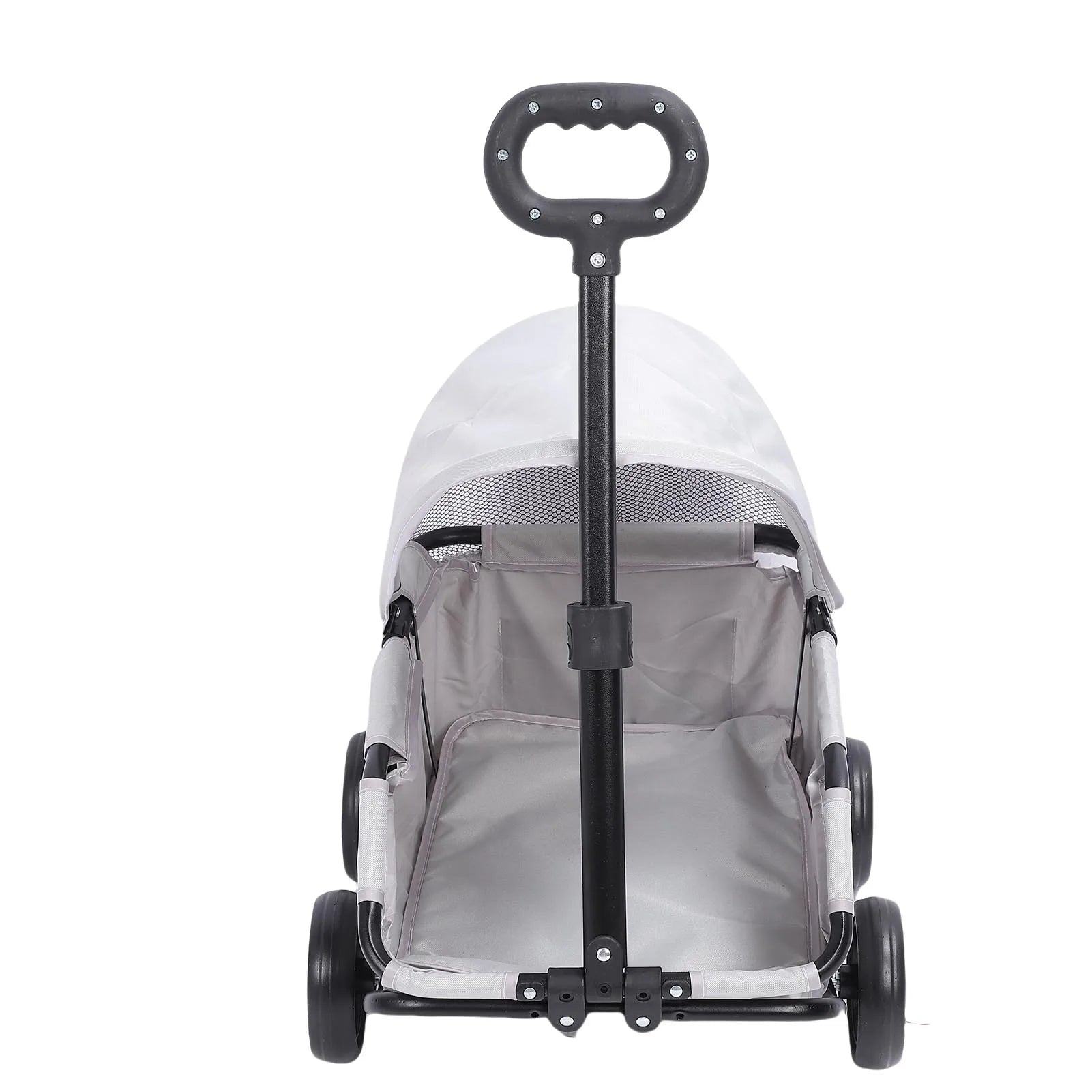 Foldable Pet Stroller with Canopy 4 Wheels Pet Strolling Cart for Small Dogs Cats Lightweight Easy Assembly Multifunctional Use