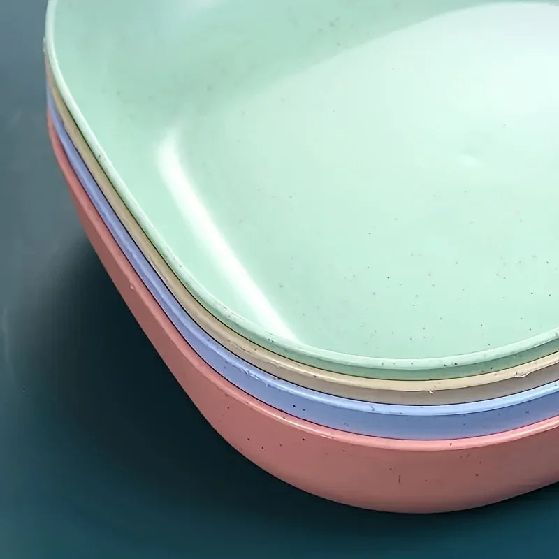 10pcs Non-Slip Plastic Cat Bowls Set Shallow Pet Food & Water Dishes Suitable for Kittens Short Leg Cat Ferrets Stray Cats