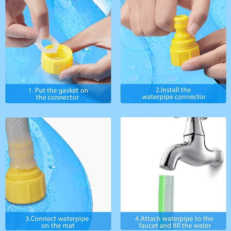 100/170cm Children's Pet Inflatable Water Spray Pad Outdoor Game Dog Interactive Water Spray Toy Outdoor Lawn Water Play Pad