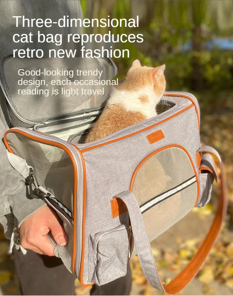Crossbody Dog Bag Pet Backpack Crossbody Bag Solid Color Multipurpose Shoulder Bag Pet Carrier For Cats Dogs Stuff Dog Carrier