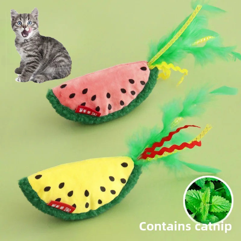 Cat Teeth Grinding Catnip Toys Funny Interactive Plush Kitten Chewing Vocal Toy Pet Teeth Cleaning Cat Catnip Toy