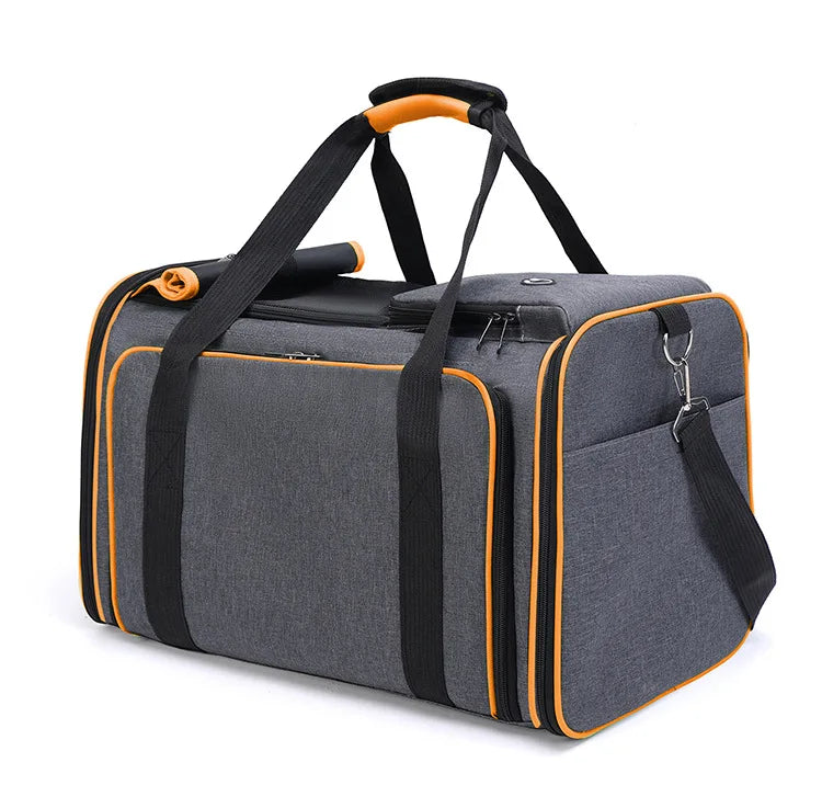 Cat Bag Foldable Large Capacity Cat Outdoor Car Expansion Portable Pet Handbag Breathable Diagonal Cross Bag for Cats and Dogs