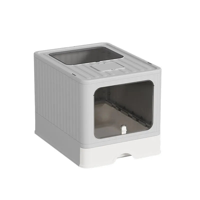 Extra Large Enclosed Cat Litter Box High Sided Anti Splash Tray with Odor Control Sealed Kitty Toilet with Deodorizer Cats