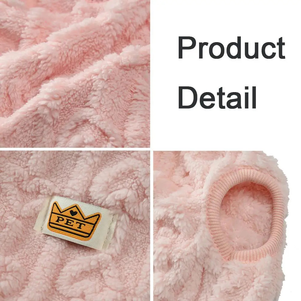 Fleece Warm Dog Cloth Sleeveless Soft Cozy Plush Vest Puppy Winter Overall for Small Medium Pet Sweatshirt  for Dog and Cat