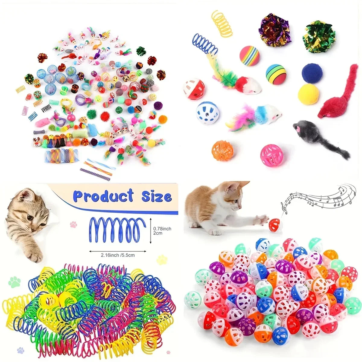 56/28/14PCS Pet Kitten Toys Variety Cat Toy Combination Set Cat Toy Funny Cat Stick Sisal Mouse Bell Ball Cat Supplies