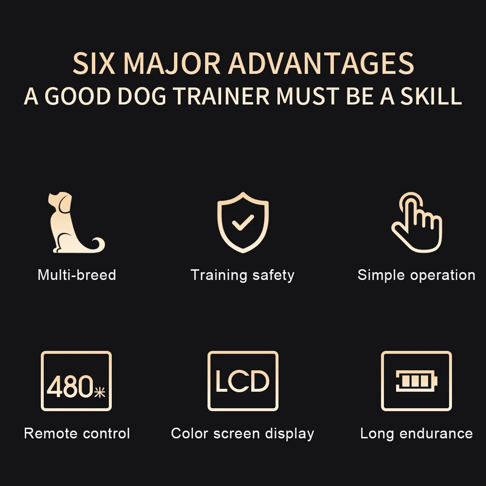 Electronic Pet Fence System 480M GPS Wireless Dog Fence Rechargeable Vibration Shock Sound Remote Control Pet Accessories