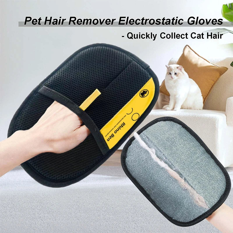 Excellent Quality 2025 New Pet Hair Removal Electrostatic Gloves, Ideal for Cats & Dogs.
