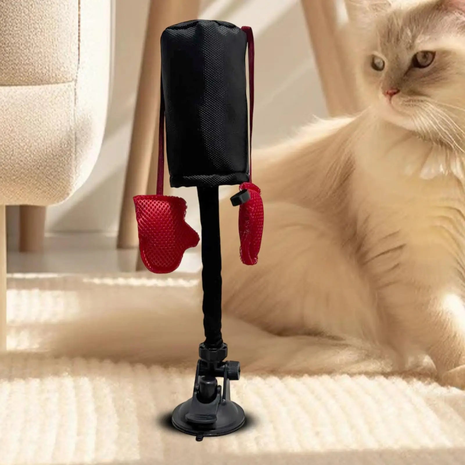 Cat Punching Bag Toy Interactive Kitten Play Toy with Suction Cup Pet Teasing Interactive Play Activity Fun Kitten Teaser  Toy