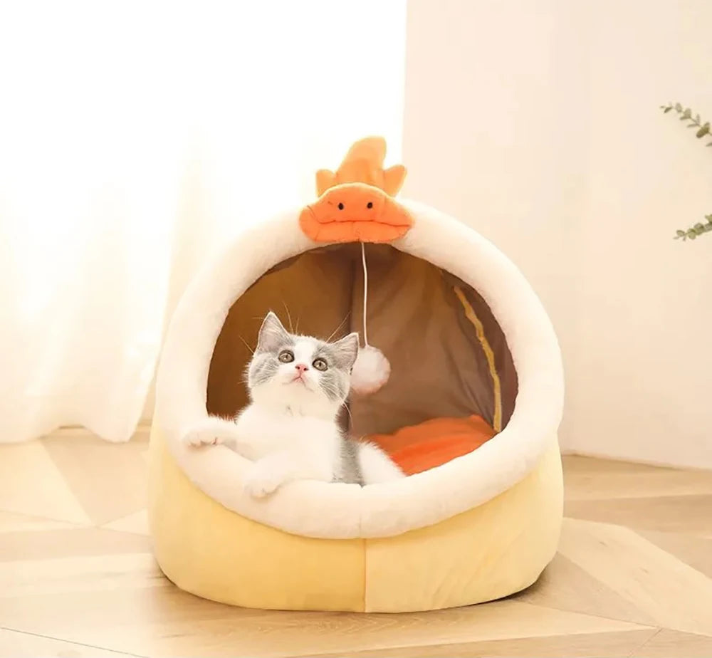 Deep Sleep Cat Bed Warm Pet Basket Cozy Cat House Kitten Lounger Cushion Cat Nesk Tent Very Soft Small Dog Mat Bag Cave Cats Bed