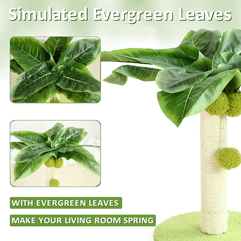 Cat Scratching Post with Dangling Balls For Kitten Cute Palm Tree Cat Scratching Posts Indoor Sisal Rope Cats Posts Pet Products