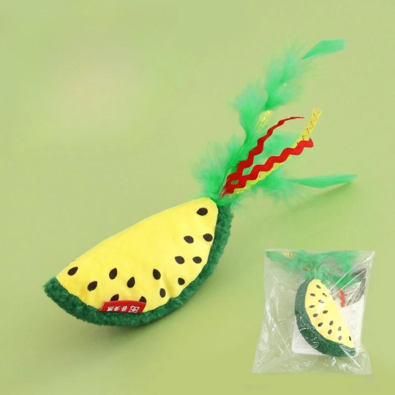 Cat Teeth Grinding Catnip Toys Funny Interactive Plush Kitten Chewing Vocal Toy Pet Teeth Cleaning Cat Catnip Toy