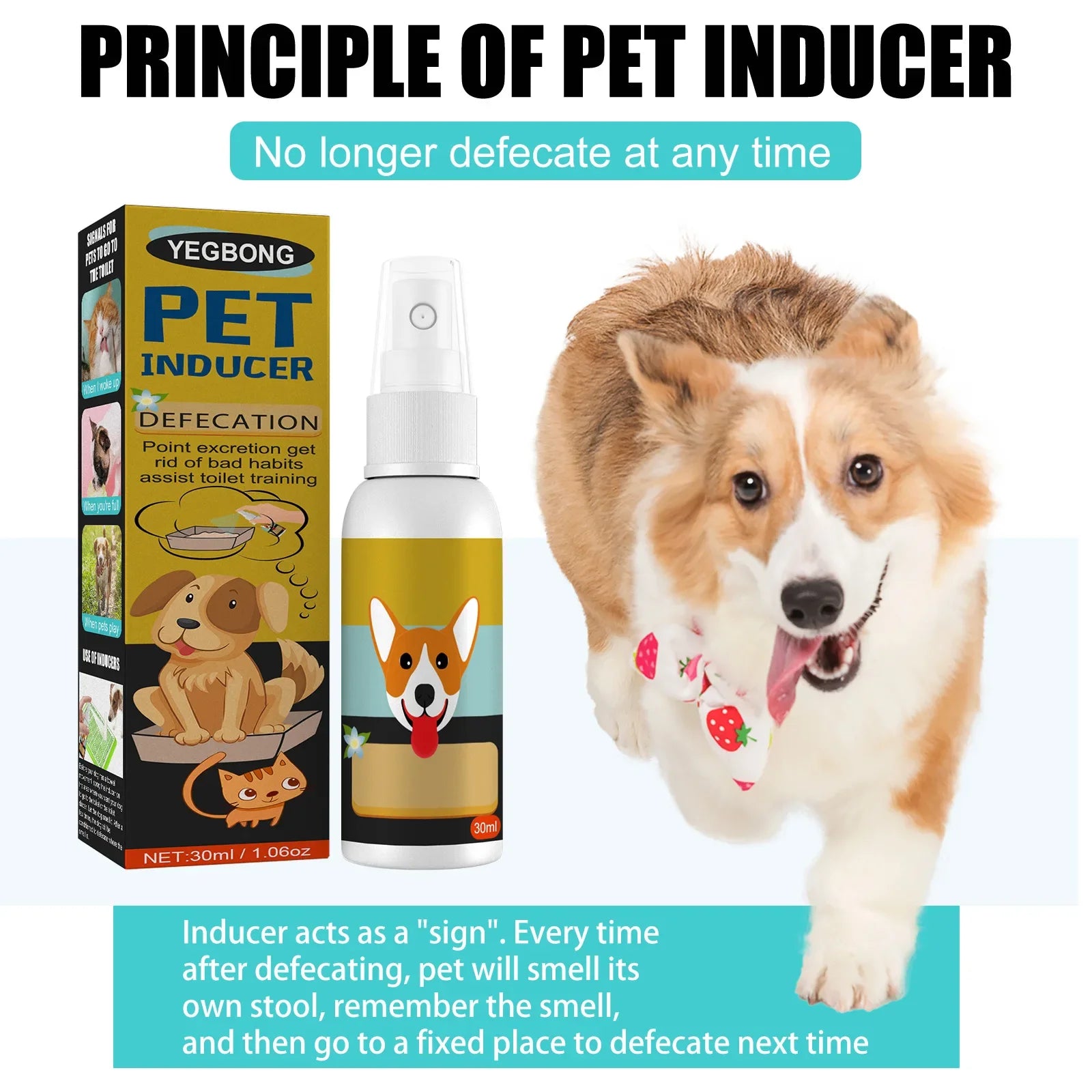 Dog Potty Training Spray Cats Kitten Outdoor Urine Poops Stool Location Helps Puppies Toilet Pet Positioning Defecation Inducer