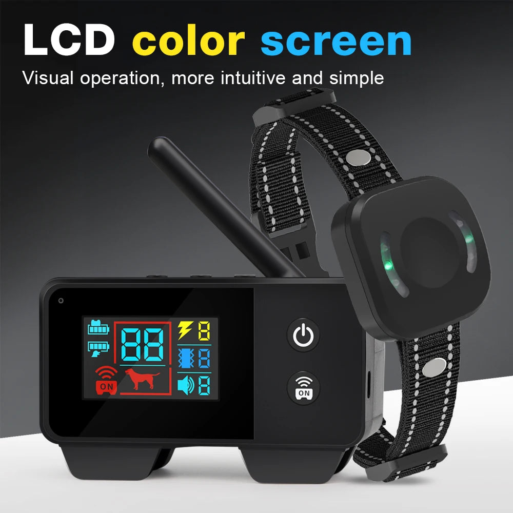 Electronic Pet Fence System 480M GPS Wireless Dog Fence Rechargeable Vibration Shock Sound Remote Control Pet Accessories