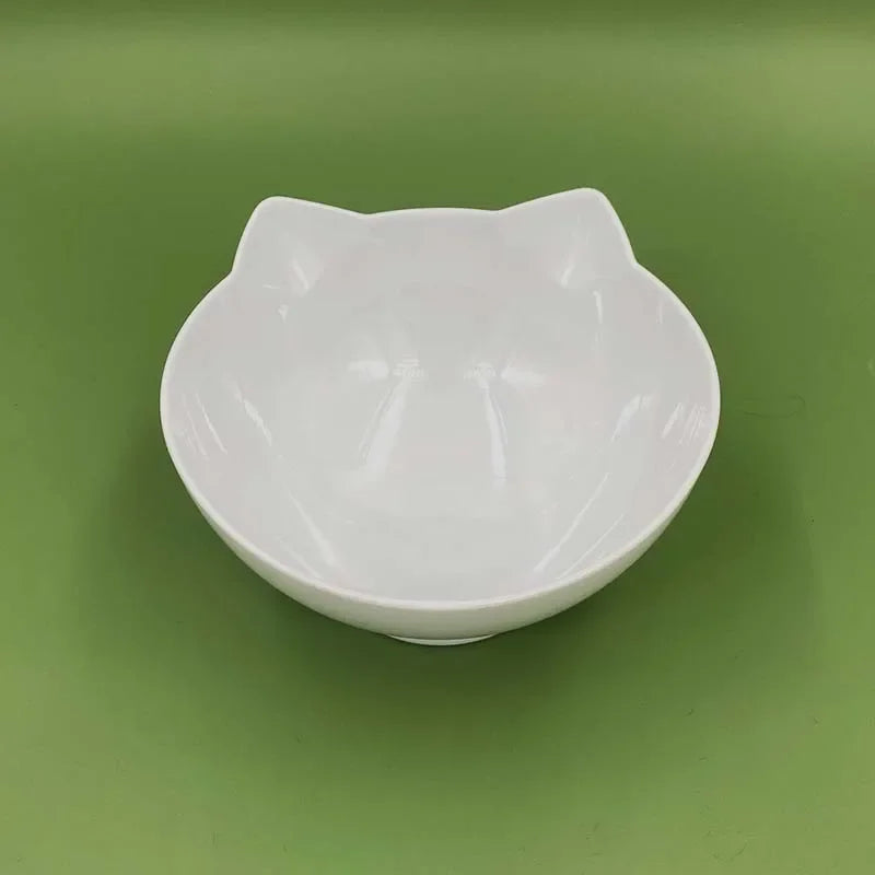 Double Cat Pet Feeding Bowls Food Bowl 15° Tilting with Stand Anti-Swing Kittens Elevated Puppy Dog Food and Water Raised Bowls