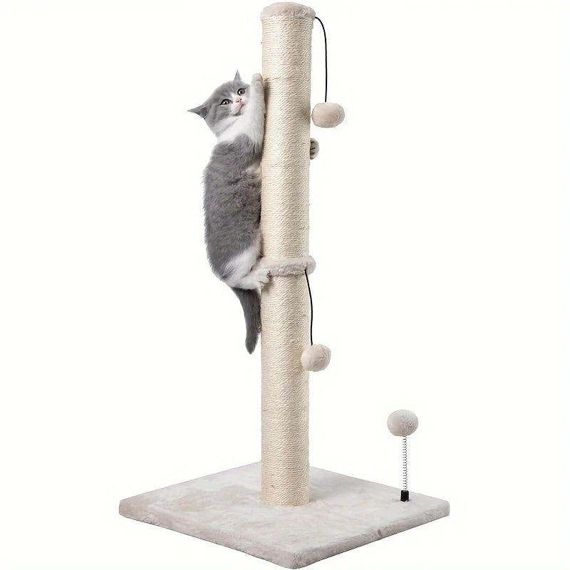 Cat Scratching Post Premium Basics Kitten Scratcher Sisal Scratch Posts with Hanging Ball