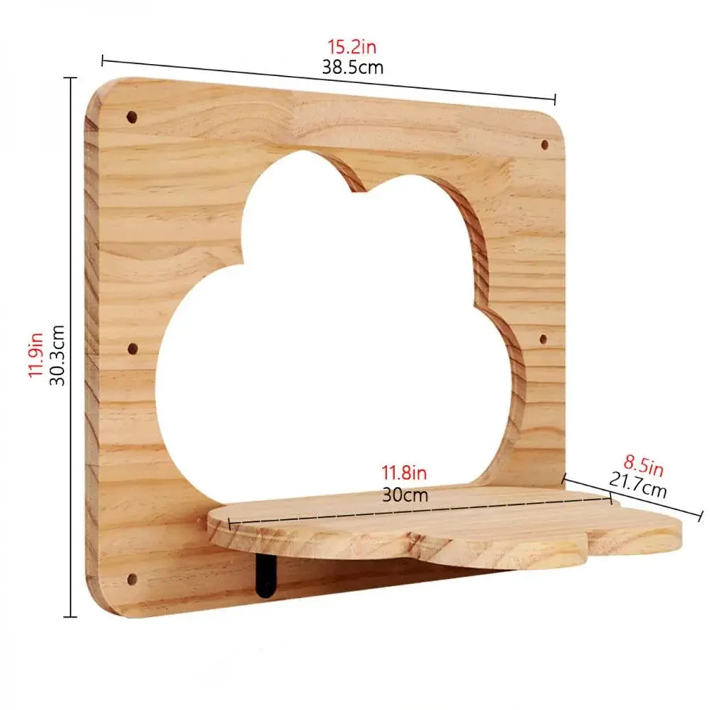 Circular Wooden Cat Wall Shelves Cat Play Furniture Sturdy Build Provide a Cozy and Trendy Spot for Cats to Lounge and Explore