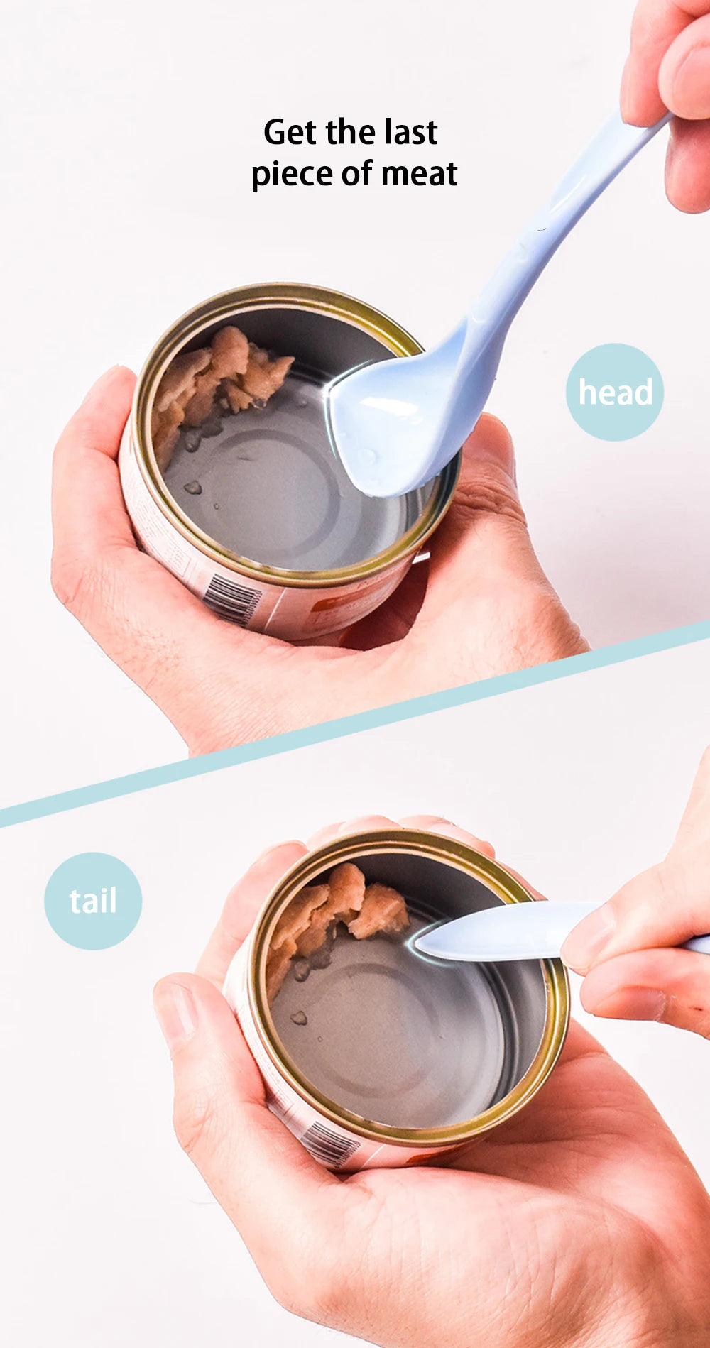 Cute Cat Paw Can Storage Cover Reusable Pet Food Cover Can Lid 2-in-1 Fresh-keeping Food Cover Spoon Tin Cans Food Accessories